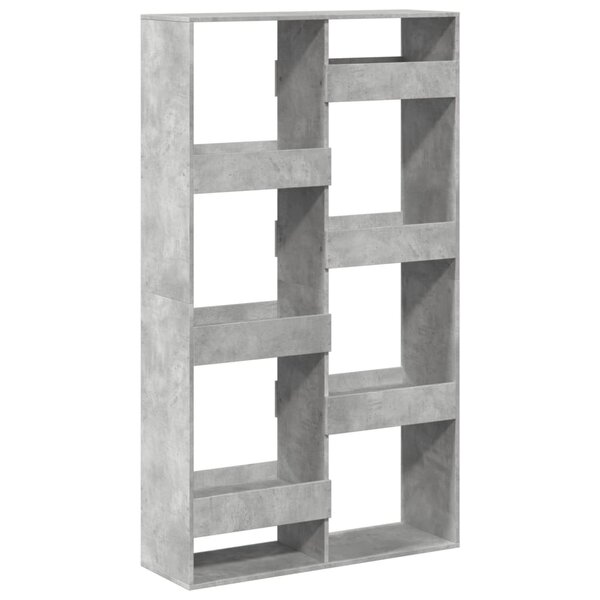 vidaXL Bibliothèque gris béton 100x33x175 cm bois d'ingénierie