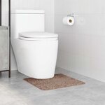 vidaXL Tapis de bain antidérapant avec découpe pour toilette Marron