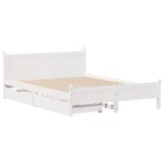 vidaXL Cadre de lit sans matelas blanc 140x200 cm bois de pin massif