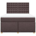 vidaXL Sommier à lattes de lit avec matelas Marron foncé 160x200 cm