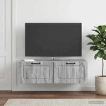 vidaXL Meuble TV mural Sonoma gris 98 x 41 x 30 cm Bois d'ingénierie