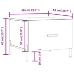 vidaXL Table basse Noir 50x50x40 cm Bois d'ingénierie