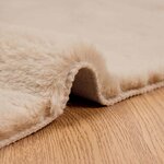 vidaXL Tapis en Fourrure Synthétique de Lapin Olite Taupe 60 x 110 cm