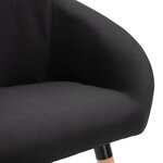 vidaXL Chaises à manger lot de 6 noir tissu