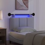 vidaXL Tête de lit suspendue Avec lumière LED Gris clair Tissu