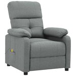 vidaXL Fauteuil de massage Gris foncé Tissu