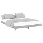 vidaXL Cadre de lit sans matelas gris béton 140x200 cm