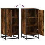 vidaXL Buffet chêne fumé 35 5x35x76 cm bois d'ingénierie et métal