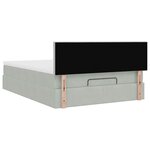 vidaXL Cadre de lit ottoman avec matelas gris clair 140x200 cm velours