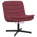 vidaXL Chaise pivotante Rouge bordeaux 63 x 75 x 76 cm tissu