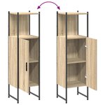 vidaXL Cabinet de salle de bain avec stockage Beige 33 x 33 x 120 5 cm