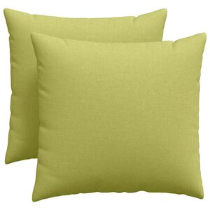 vidaXL Coussins de canapé 2 Pièces Vert clair 50 x 50 cm tissu