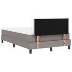 vidaXL Lit à ressorts avec matelas Taupe 120 x 190 cm tissu