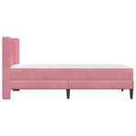 vidaXL Cadre de lit avec matelas Rose 100 x 200 cm Velours
