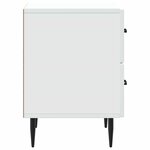 vidaXL Cabinet de chevet avec tiroir 2 Pièces Blanc 43 x 34 5 x 47 5 cm