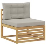vidaXL Sofa de milieu extérieur Bois d'Acacia Massif Blanc