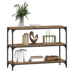 vidaXL Bibliothèque Chêne fumé 100x33x70 5 cm Bois d'ingénierie acier