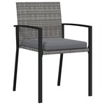 vidaXL Ensemble de jardin 5 pièces Gris Rattan synthétique