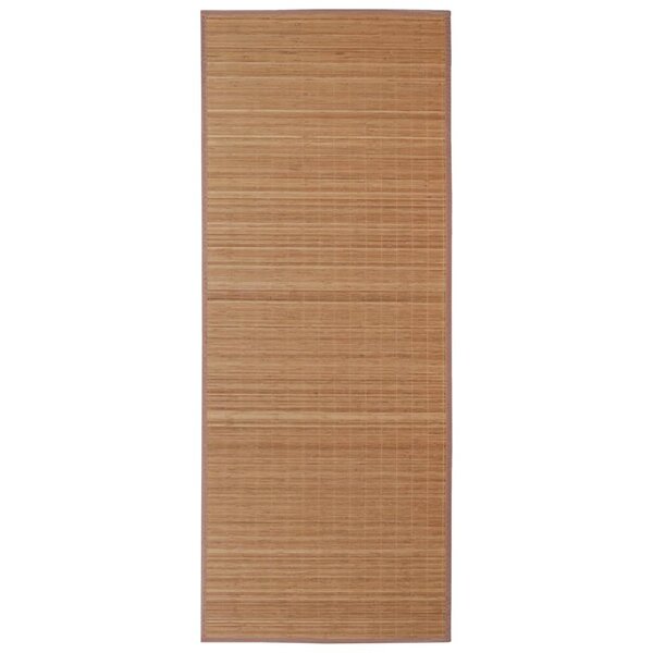 vidaXL Tapis en bambou marron à latte rectangulaire 80 x 300 cm