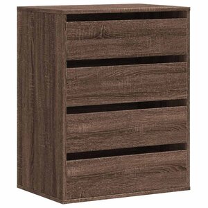 vidaXL Commode d'angle chêne marron 60x41x76 cm bois d'ingénierie