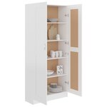 vidaXL Bibliothèque Blanc 82 5x30 5x185 5 cm Bois d'ingénierie