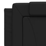 vidaXL Coussin de tête de lit Viana noir 160 cm similicuir