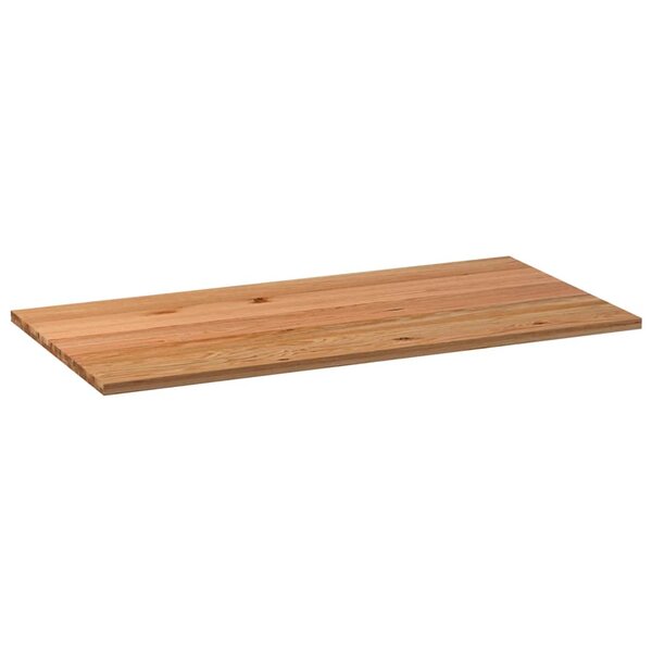 vidaXL Dessus de table marron clair bois chêne massif rectangulaire