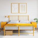 vidaXL Tables de chevet 2 Pièces jaune moutarde 36x39x50 5 cm acier