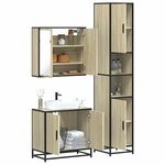 vidaXL Ensemble de meubles de salle de bain 3 Pièces chêne sonoma