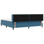 vidaXL Lit à ressorts avec tête de lit Bleu foncé 200 x 200 cm Velours