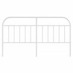 vidaXL Tête de lit métal blanc 160 cm