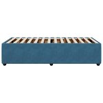vidaXL Cadre de lit sans matelas bleu 90x200 cm velours