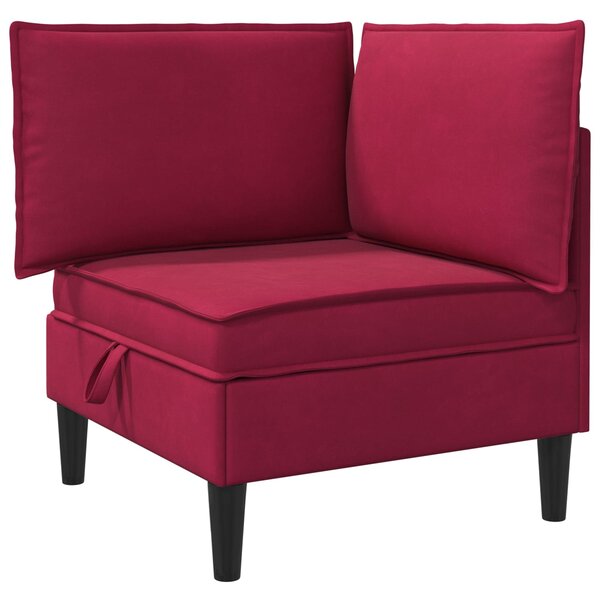 vidaXL Sofa avec rangement Bordeaux Velours