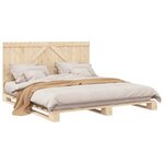 vidaXL Cadre de lit avec tête de lit 200x200 cm Bois de pin massif
