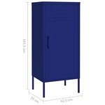 vidaXL Armoire de rangement Bleu marine 42 5x35x101 5 cm Acier
