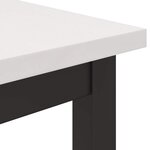 vidaXL table Blanc 100 x 50 x 77 cm Bois d'ingénierie et acier