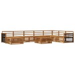 vidaXL Ensemble de canapés d'extérieur 9 pc Naturel