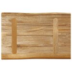 vidaXL Dessus de table bord vivant 60x40x3 8 cm bois de manguier brut