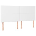 vidaXL Sommier à lattes de lit avec matelas Blanc 160x200cm Similicuir