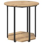 vidaXL Ensemble de tables d'appoint avec étagère 2 Pièces Marron