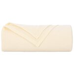 vidaXL Jeté Crème 210 x 140 cm Toison