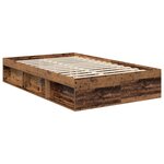 vidaXL Cadre de lit Bois ancien 120 x 190 cm Pin massif