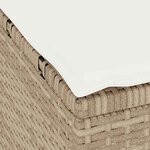 vidaXL Ensemble de salle à manger pour jardin 3 Pièces Beige Poly rotin