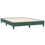 vidaXL Sommier à lattes de lit et matelas et LED vert foncé 160x210cm velours