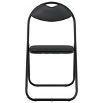 vidaXL Chaise pliante 8 Pièces Noir 48 x 43 5 x 81 cm Simili cuir