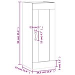 vidaXL Armoire murale gris béton 34 5x34x90 cm bois d'ingénierie