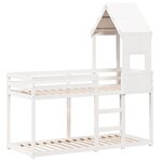vidaXL Lit superposé sans matelas blanc 75x190 cm bois de pin massif