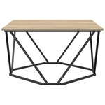 vidaXL Table basse Chêne Sonoma 80 x 80 x 45 cm