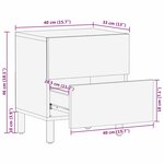 vidaXL Cabinet de chevet Marron 40 x 33 x 46 cm Bois de mangue massif