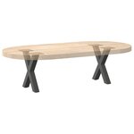 vidaXL Pieds de table basse en forme de X  2 pièces  anthracite  37 x (30-31) cm  acier